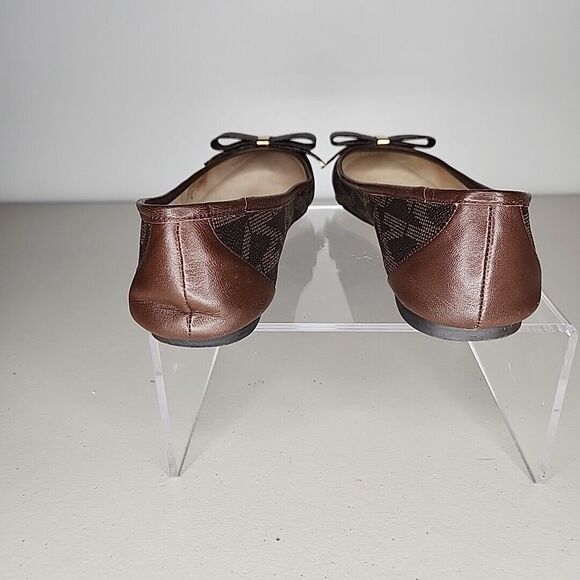 Michael KORS KIERA SIGNATURE PVC BOW MK LOGO  BALLET FLATS Loafers US 9 - Picture 7 of 8